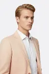 İki Parça Slim Fit Tek Düğmeli Yavruağzı Erkek Takım Elbise - Wessi-2