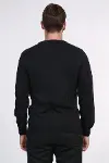 Bisiklet Yaka Uzun Kollu Slim Fit Siyah Erkek Triko - Wessi-7