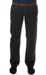 Düz Kesim Yıkamalı Kumaş Füme Erkek Pantolon - Wessi-1