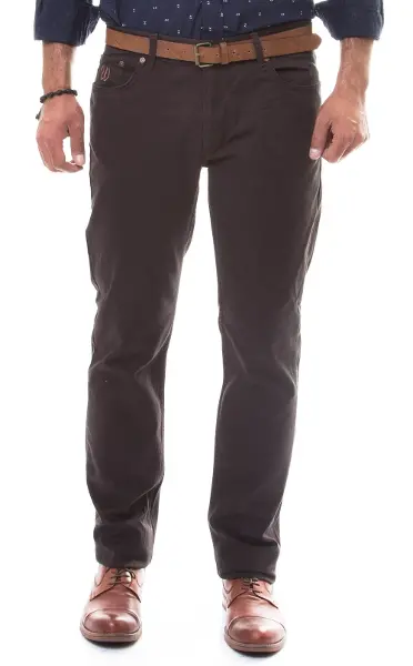 Slim Fit 5 Cepli Pamuk Erkek Kahverengi Pantolon - Wessi