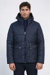 Slim Fit Kapüşonlu Lacivert Erkek Şişme Mont - Wessi-2