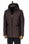Slim Fit Kapüşonlu Kahverengi Erkek Şişme Mont - Wessi-4
