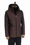 Slim Fit Kapüşonlu Kahverengi Erkek Şişme Mont - Wessi-5