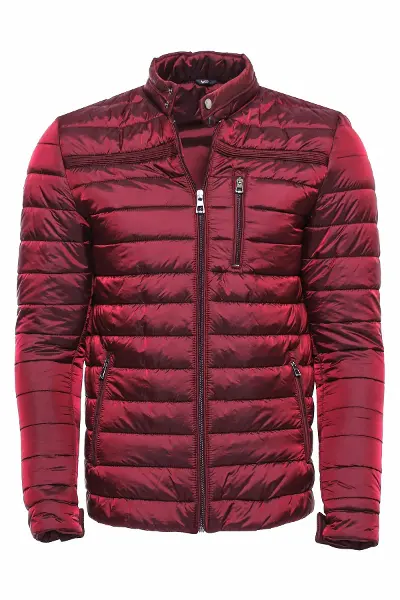Burgundy Down Men Coat - Wessi