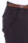Gabardin Kumaş Acı Kahve Erkek Pantolon - Wessi-4