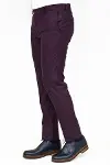 Düz Bordo Erkek Pantolon - Wessi-2