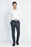 Düz Koyu Lacivert Erkek Pantolon - Wessi-4