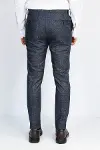 Düz Koyu Lacivert Erkek Pantolon - Wessi-5