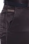 Kanvas Cepli Pamuklu Koyu Kahverengi Erkek Pantolon - Wessi-2