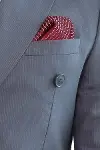 Çizgili Kruvaze Klasik Vizon Erkek Takım Elbise - Wessi-3
