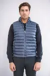 Çift Taraflı Kapitone Şişme Dik Yaka Saks Mavisi Erkek Kışlık Yelek - Wessi-2