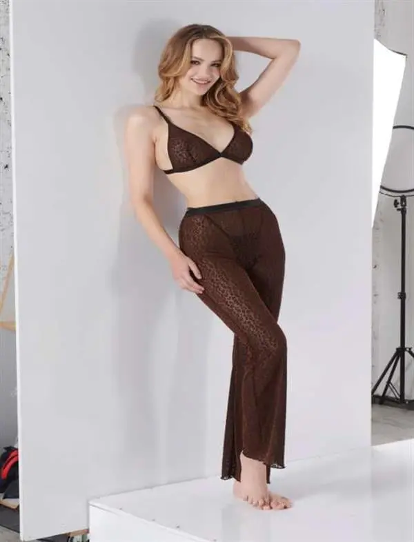 Closet Siyah Sütyen Pijama Takımı