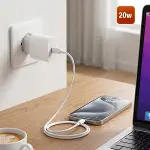 20W Hızlı Şarj Adaptörü USB-C to Lightning Kablolu – PD Destekli Süper Hızlı Şarj Cihazı (4745)-5