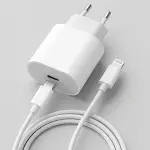 20W Hızlı Şarj Adaptörü USB-C to Lightning Kablolu – PD Destekli Süper Hızlı Şarj Cihazı (4745)-1
