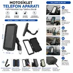 RESİSTANT BİKE MOTORSİKLET TELEFON TUTUCU 5.5 İNÇ - 6.2 İNÇ (4745)-2