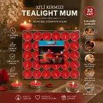 32PCS RENKLİ TEA LİGHT YUVARLAK MUM MİX - HERHANGİ BİR RENK GÖNDERİLİR (4745)-2