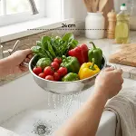 24CM BASIK SÜZEK METAL SÜZGEÇ KULPLU (4745)-2