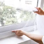 Tüm Cam Pencere Kapılara Uyumlu Çift Kanat Pencere Sinekliği (4745)-4