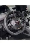 DİKİŞLİ DİREKSİYON KILIFI KARBON NOKTA DERİ GRİ YÜZÜK / DİKİŞ RİFTER İCİN (3008 e olmaz)-1