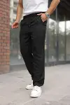 Erkek Beli Lastikli Pera Keten Pantolon-2