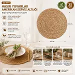 HASIR 31CM YUVARLAK SUPLA - AMERİKAN SERVİS ALTI (4745)-3