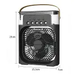 Taşınabilir 3 Farklı Mod Ayarlı 7 Farklı Led Işıklı Sulu Soğutmalı Taşınabilir Masaüstü USB Fan Vantilatör (4745)-4