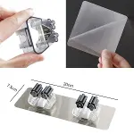 Pratik Organizer 4'lü Yapışkanlı Fırça Paspas Mop Fırça Sabitleyici Ergonomik Alet Aparatı (4745)-5