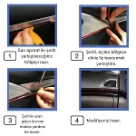Mavi Araba Oto&nbsp;Trim Dekorasyon Şeridi Kauçuk Elastik Kolay Kurulum 5 metre Şerit Bant (4745)-4