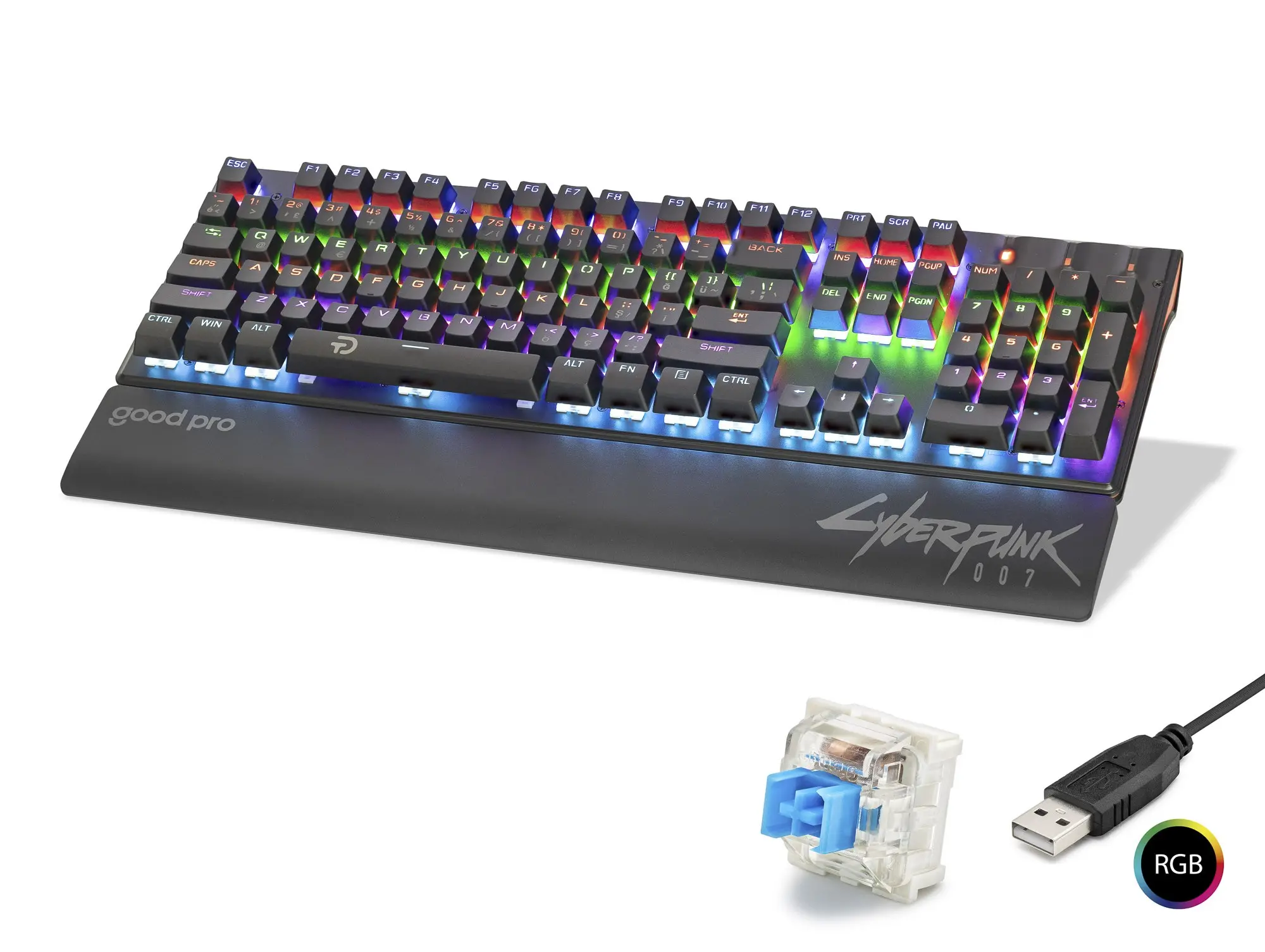 Mekanik Klavye Blue Switch Bilek Destekli Rgb - Siyah G525XB