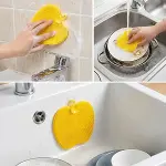 Elma Şekilli Silikon Bulaşık Yıkama Matı – Çok Amaçlı Mutfak ve Banyo Süngeri (4745)-4