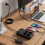 Çoklu Priz Uzatma Kablosu 4 Soket + 4 USB + 2 Type-C – Termal Akım Korumalı, Isıya Dayanıklı, Çocuk Korumalı Güvenli Priz 100-250V - Kablo Uzunluğu 2 Metredir (4745)-3