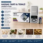 MİNİ=6X12CM HASSAS TARTI - TERAZİ 300GR/0.01GR ŞEFFAF PLS.KAPAKLI - PİLLİ= 2PCS İNCE (4745)-2