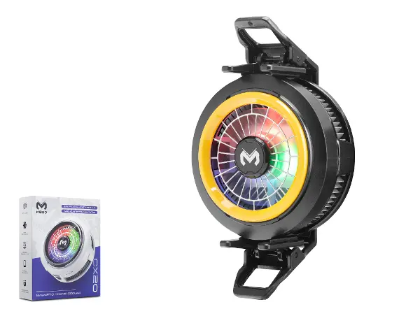 Manyetik Klipsli Telefon Soğutucu Fan Rgb Siyah CX20