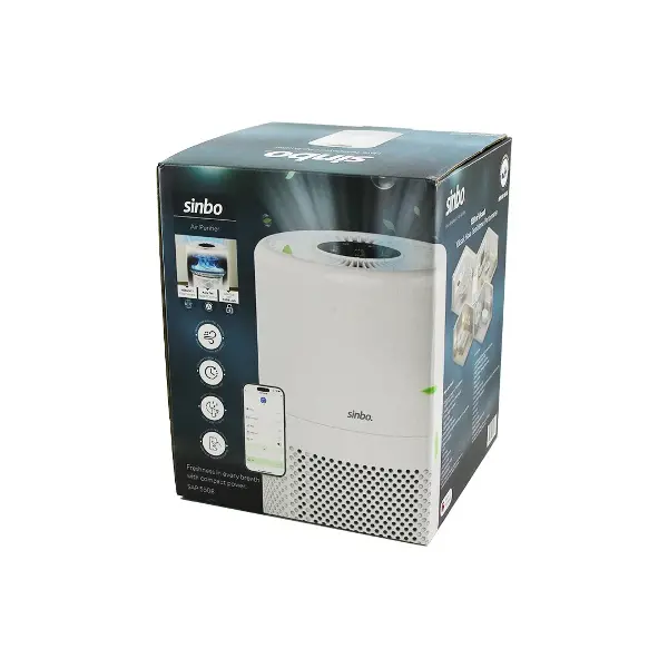 HAVA TEMİZLEME CİHAZI BEYAZ 3 KADEME FİLTRELEME OTOMATİK FAN UV AYDINLATMA SESSİZ UYKU MOD WİFİ UZAKTAN KONTROL SAP-5508 (4745)