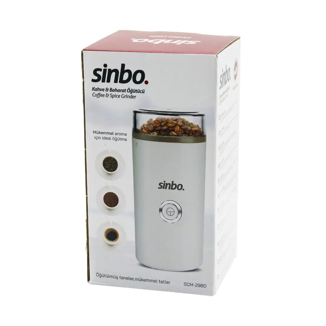 KAHVE - BAHARAT ÖĞÜTÜCÜ MAKİNE  2 BIÇAKLI ÇELİK ÖĞÜTME HAZNESİ  70GR ÖĞÜTME AC MOTOR=180W SCM-2980 (4745)