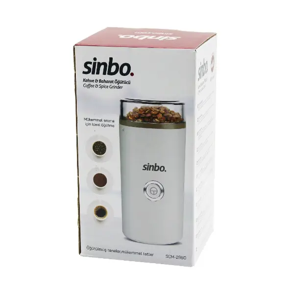 KAHVE - BAHARAT ÖĞÜTÜCÜ MAKİNE  2 BIÇAKLI ÇELİK ÖĞÜTME HAZNESİ  70GR ÖĞÜTME AC MOTOR=180W SCM-2980 (4745)