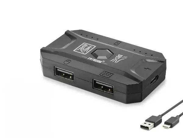 M1 Pro Mobil Oyun Klavye Mouse Dönüştürücü Adaptör Bluetooth 5.0 Type-C Siyah