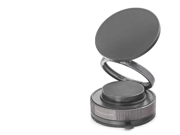 Magsafe Uyumlu Manyetik Vantuzlu 360° Döner Araç Içi Telefon Tutucu Metal - Siyah HDX8027
