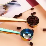 Mandallı Kahve Ölçü Kaşığı Renkli Çok Fonksiyonlu Paslanmaz Çelik Kaşık (4745)-5