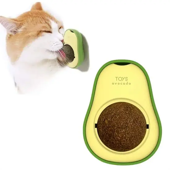 Avokado Model Yapışkanlı Kedi Oyuncağı Yenilebilir Kedi Nanesi Otu (4745)