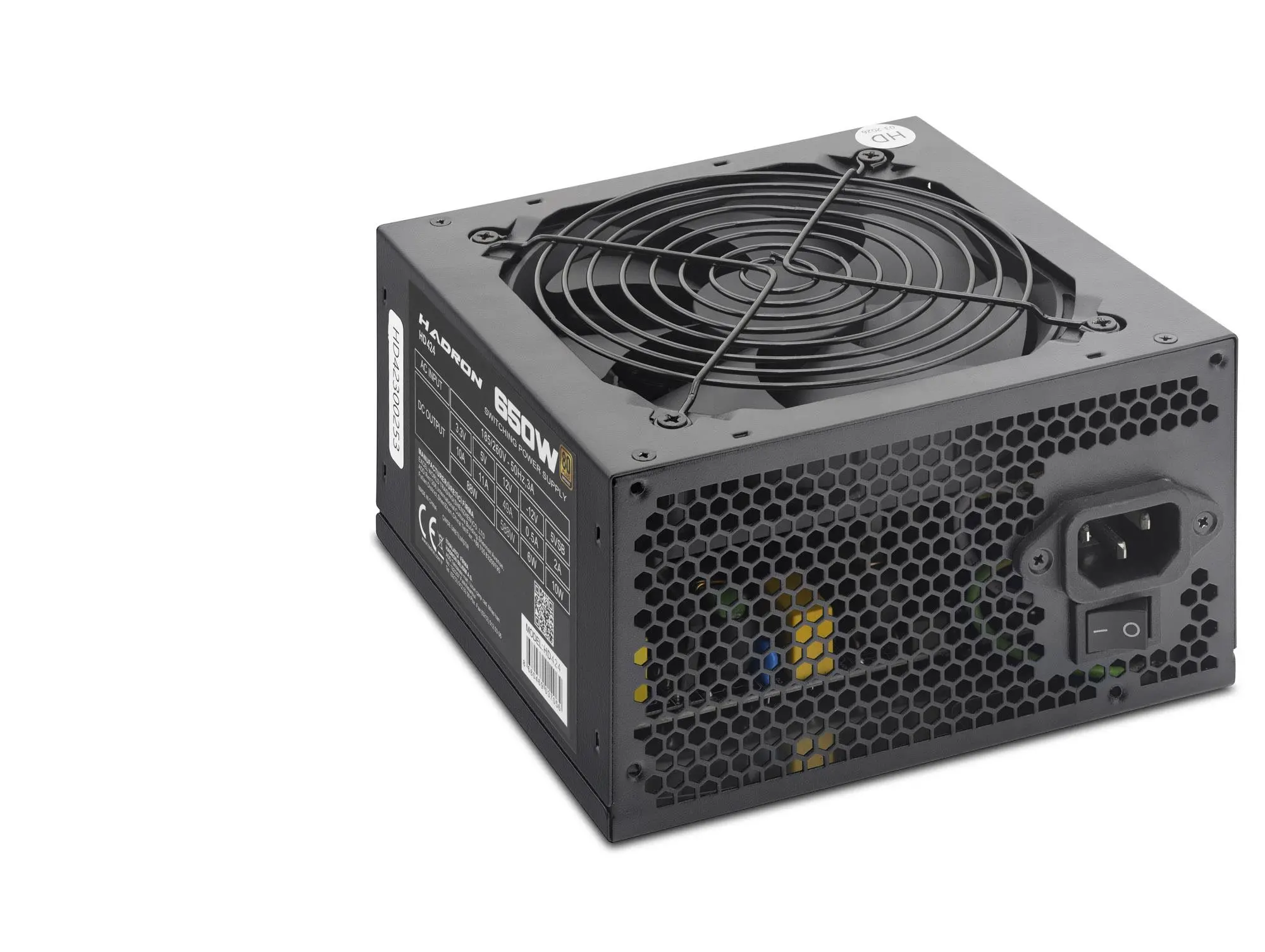 Pc Power Supply Güç Kaynağı 650W 12 Cm Fan Atx 80 Plus Siyah HD424