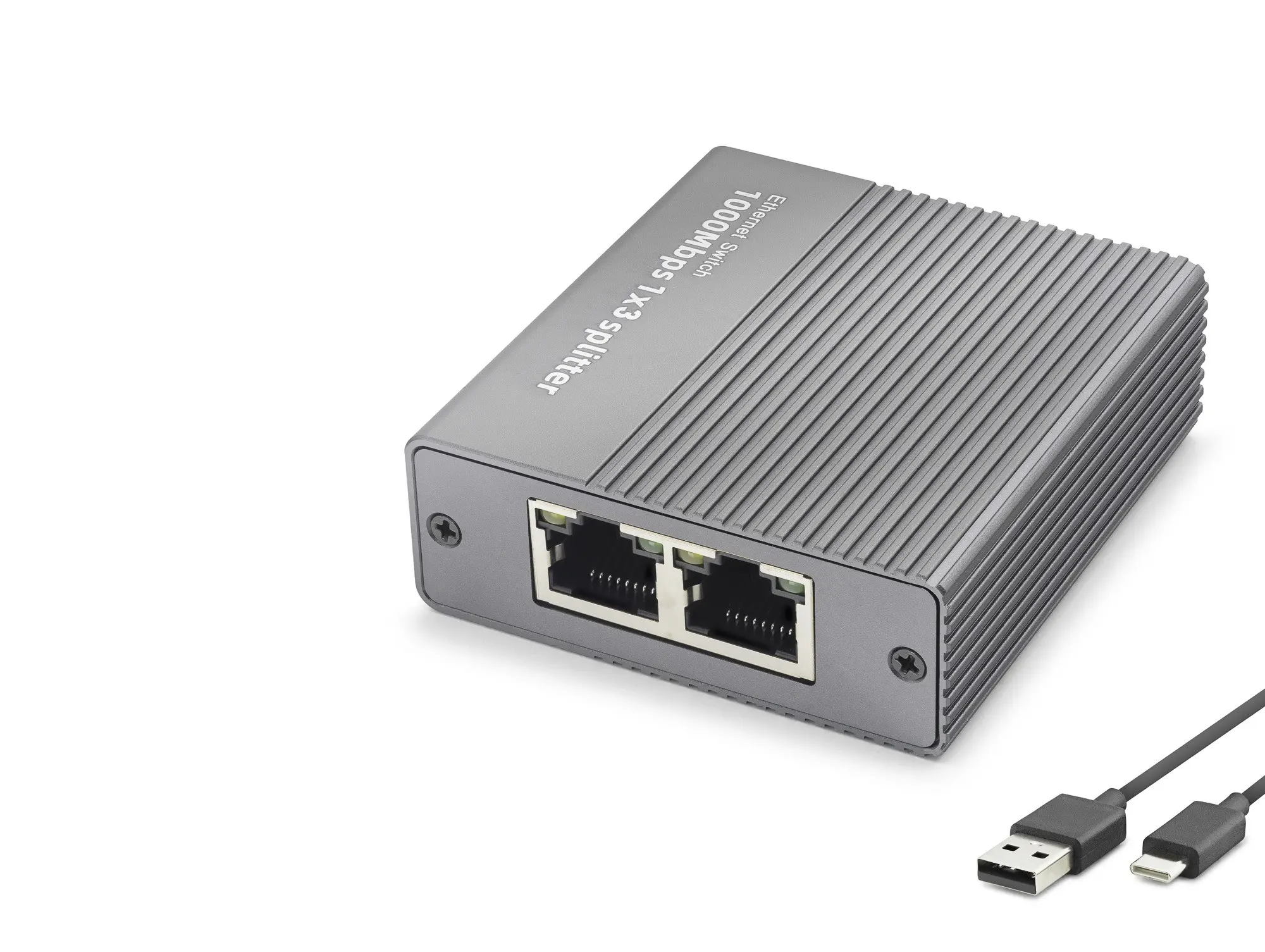 Gigabit Ethernet Switch 4 Port Type C Güç Girişli Gri HDX1413
