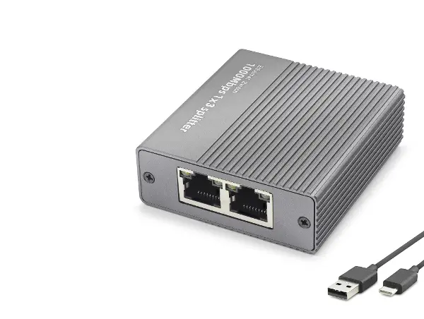 Gigabit Ethernet Switch 4 Port Type C Güç Girişli Gri HDX1413