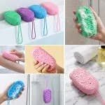 Peeling Etkili Süngerli Silikon Banyo Lifi – Asma Kancalı Duş Kesesi (4745)-3