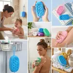 Peeling Etkili Süngerli Silikon Banyo Lifi – Asma Kancalı Duş Kesesi (4745)-4