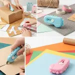 Dinozor Tasarımlı 2’li Mini Makas ve Falçata Seti – Pratik Kargo Paket Açıcı Aparat (4745)-2