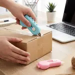 Dinozor Tasarımlı 2’li Mini Makas ve Falçata Seti – Pratik Kargo Paket Açıcı Aparat (4745)-4