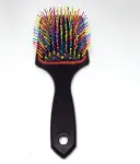 Pratik Renkli Uçlu Plastik Saç Fırçası Tarağı Ergonomik Tarak (4745)-3