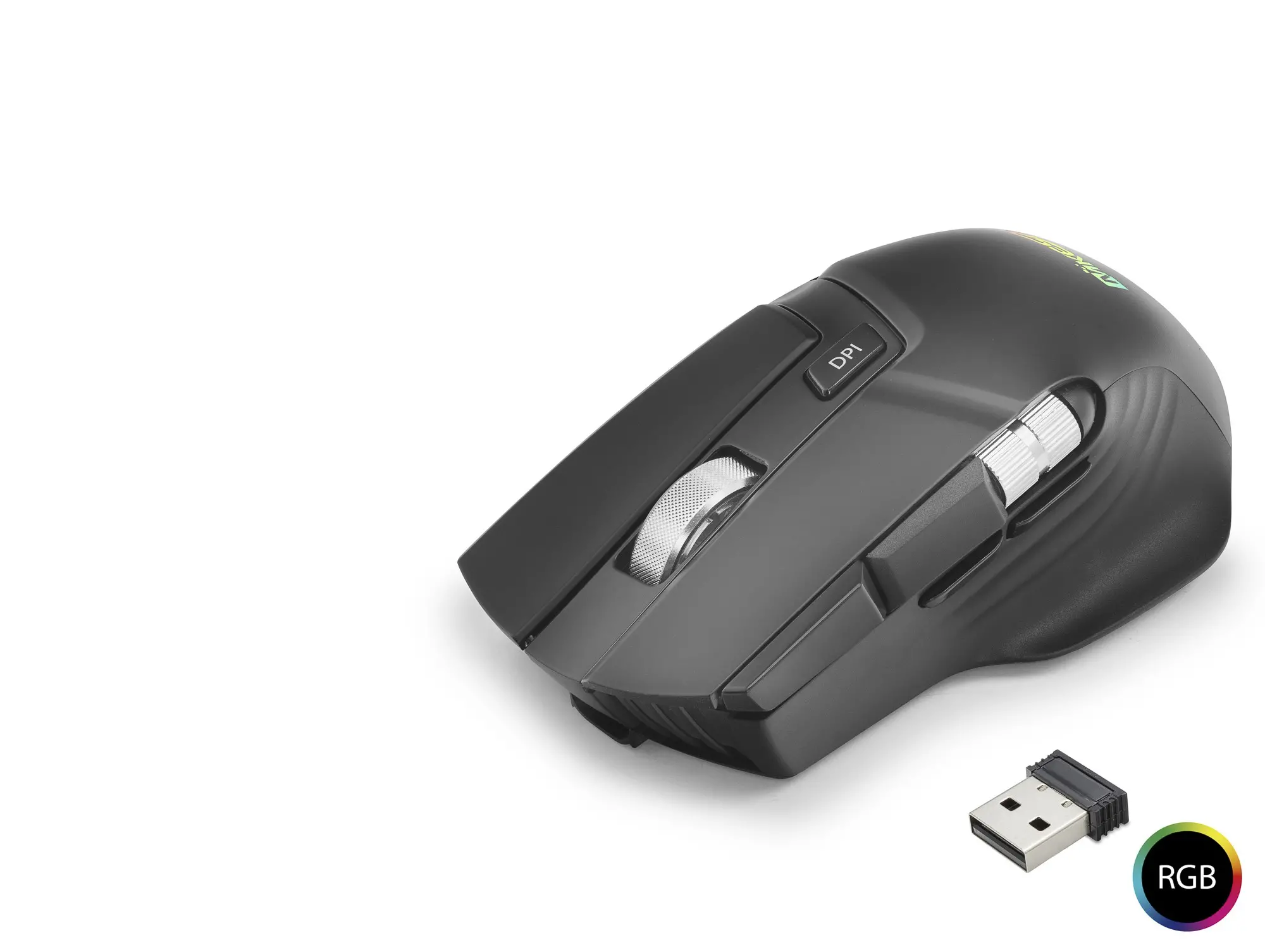 W13 Kablosuz Mouse Dual Mod 10000 Dpi 10 Tuş 1000 Hz Rgb - Siyah
