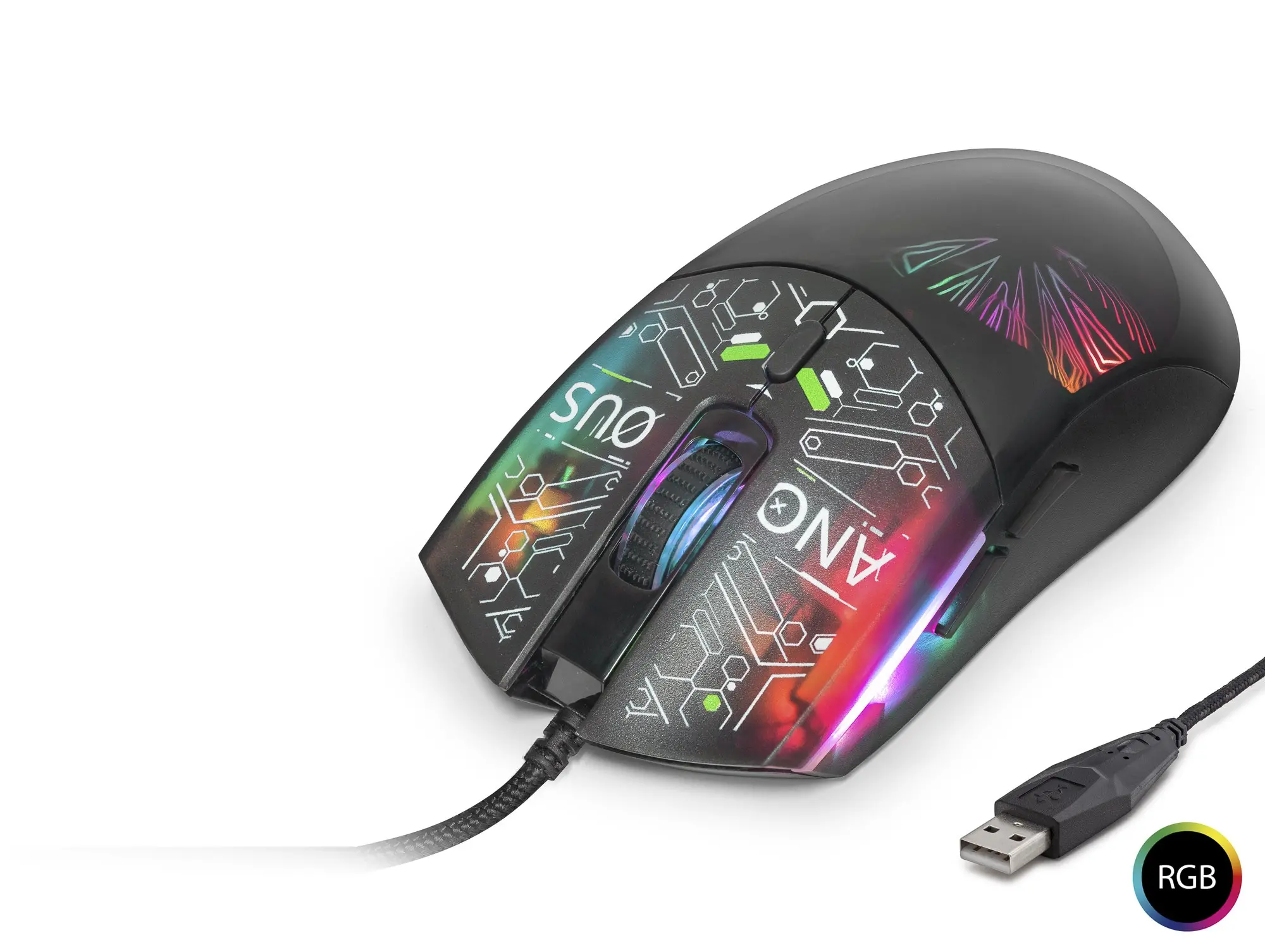 GOOD PRO Mouse 7200 Dpi Rgb Soyut Art Desenli - Siyah G306C